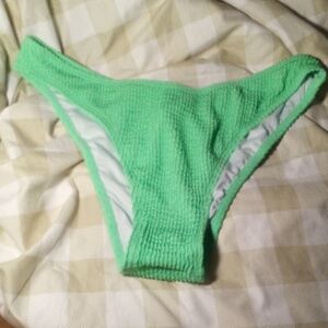 New! Green Textured Bikini Bottom
